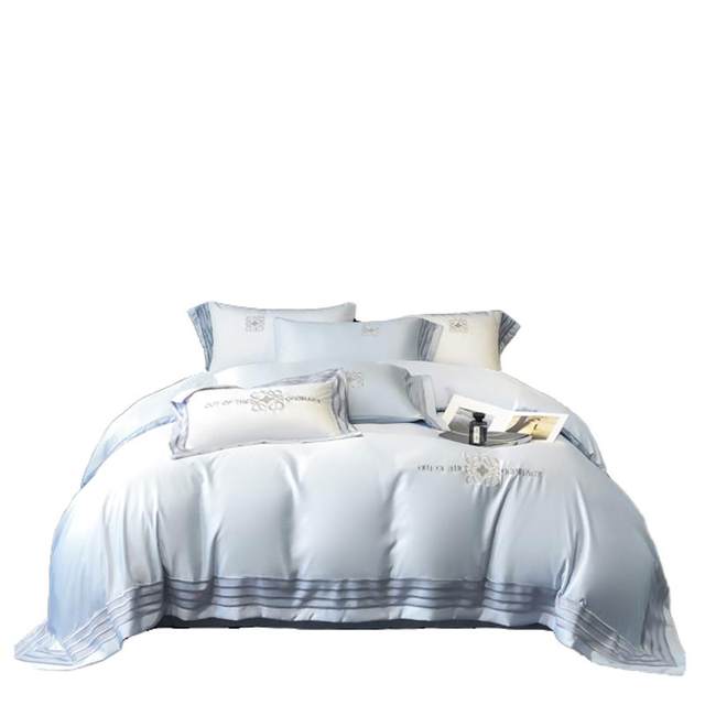Summer light luxury high-end style tin silk four-piece set silk silk quilt cover bed cover bedding