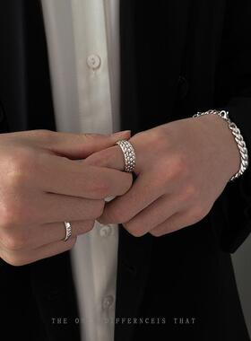 男士戒指男生龙鳞戒指男潮开口可调节复古轻奢小众精致氚气ins食