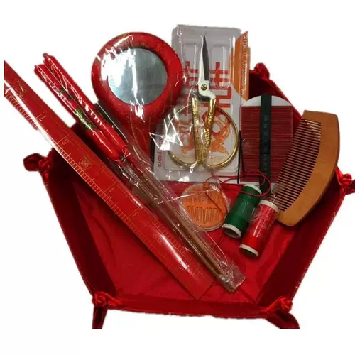 Расческа подходит для мужчин и женщин, зеркало, ножницы, комплект для невесты, дракон и феникс