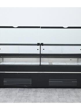 带冷藏柜款熟食店肉类食品大容量直角平板柜台式服务熟食展示柜
