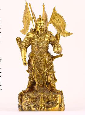 厂家黄铜制作关公关二爷摆件铜武财神关公铜像工艺品