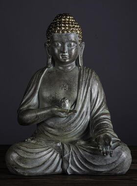 佛像摆件招像财鱼缸水族景造佛摆件水景配件室景观69874禅意佛像