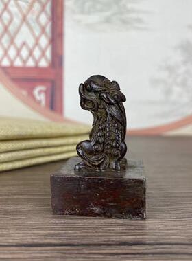 古董老铜印章狮子印摆件老物件旧货老铜器古玩真品包老包真收藏品