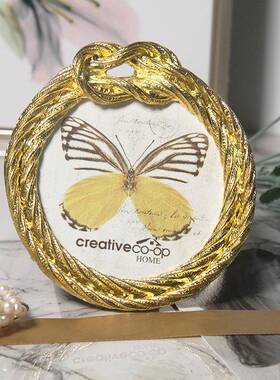 简欧风绳索金属相框复古美式家居创意像框桌面摆件工艺品厂家直销