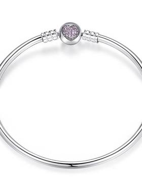 新款原圆头手镯iy珠手链基础链简约925纯银情侣饰品小d众子轻创奢