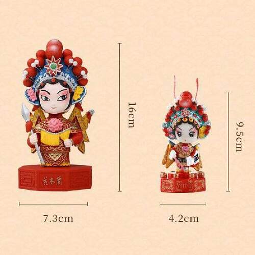 Peking Opera Masks Ornaments Creative 3D Characters Chinese - 图0