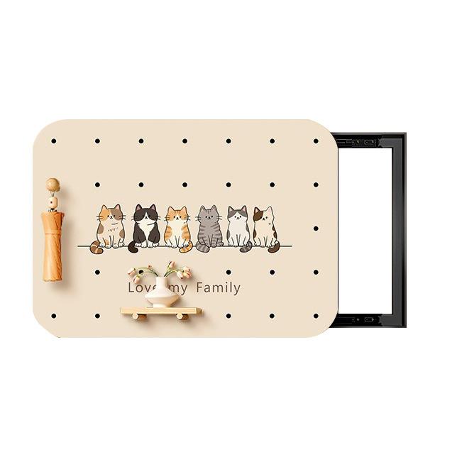 Cream wind power meter box hole plate cover plate distribution box decorative shield punch-free shelf source factory