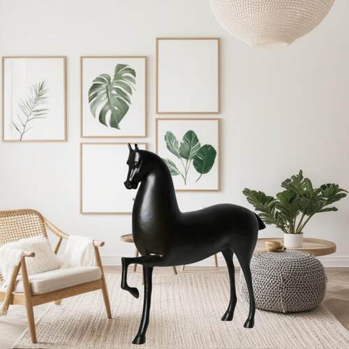 式树脂中红马工艺摆件家居玄关N2486客厅软装样板房书新房办公室 - 图0