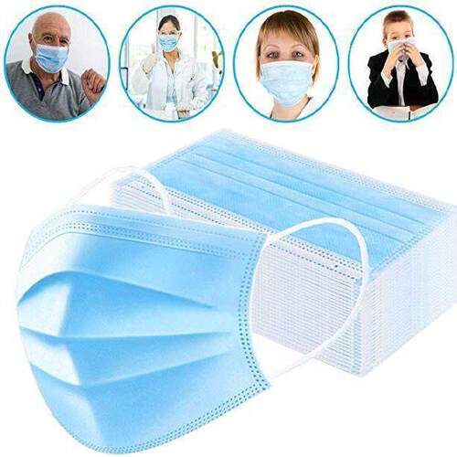 100pcs Facemasks Disposable face mask 3ply Earloop masks - 图0