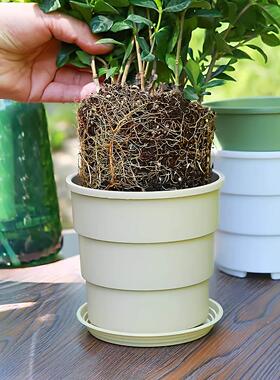 花盆花盆家用树脂透气加厚耐用塑料花盆家用加仑青山控根盆大号阳