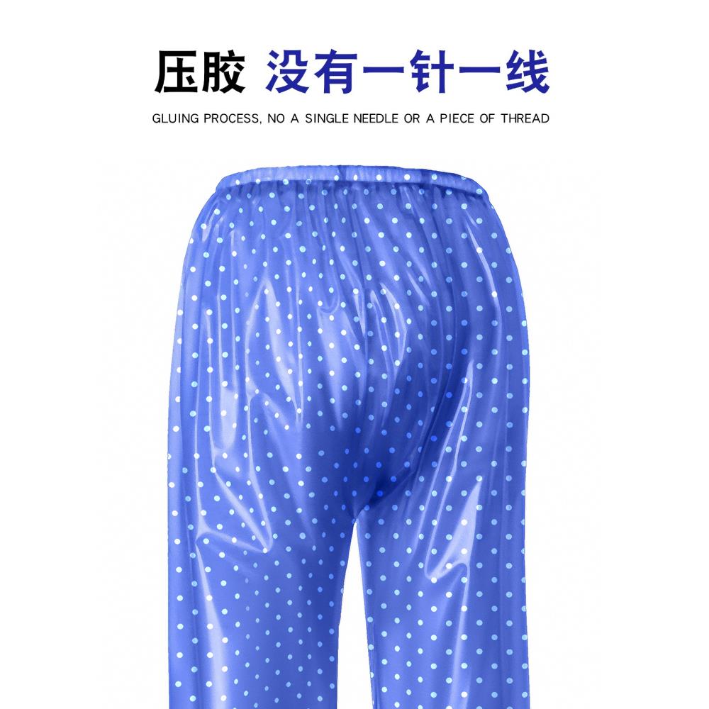 水雨裤 雨条子下加大单加肥 男季半雨衣裤夏牛塑筋料身女裤骑防行