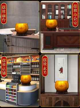 聚宝盆摆件聚财景德镇陶瓷客厅玄关鱼缸装饰招财进宝乔迁开业礼品