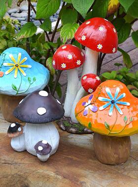 户外创意真蘑彷菇别墅花院布置幼儿园草坪园艺景园观装庭蘑菇-356