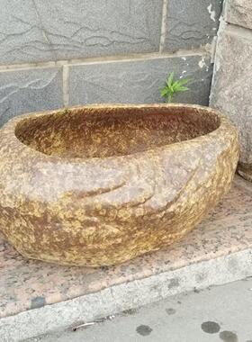 复古陶瓷创意特价铜钱菖蒲彷石釉色手工鱼缸荷花睡莲乌龟锦鲤水缸