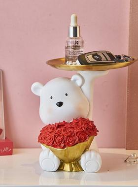 家居装饰品玄关钥匙收纳摆件订婚新婚礼物结婚礼品送新人新娘实用