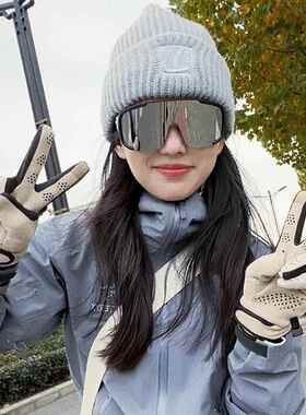 登山护目镜墨镜可套近视镜可戴骑行爬山套镜防风雪镜徒步太阳眼镜