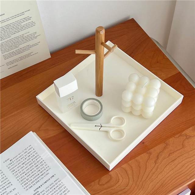 Nordic porch round storage tray desktop key jewelry rack storage tray living room coffee table storage box