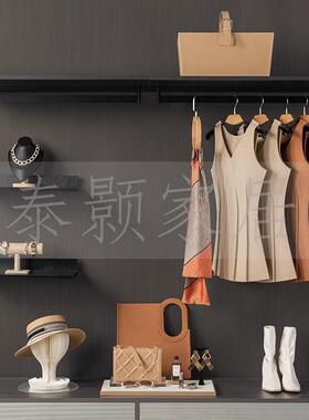 样板房女装衣帽间装饰品摆件现代衣柜展厅软装毛毡道具衣服收纳箱
