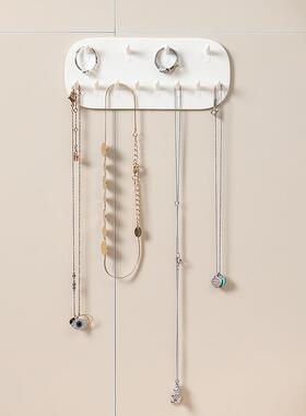Wall-mounted jewelry organizer rack for hanging earrings, ac