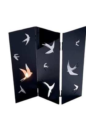 亚克力桌面屏风复古镂空燕子光影摄影道具氛围感客厅卧室装饰摆件