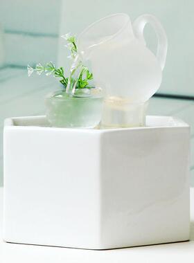 现代轻奢流水喷泉开业生财玄关创意办公室装饰桌面循环水摆件女士