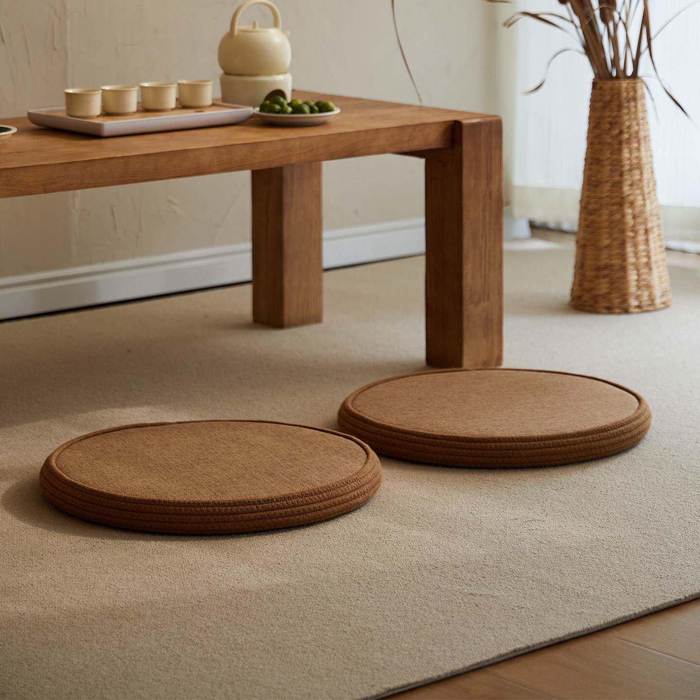 Tatami cushion round futon cushion household floor mat cushion carpet floor bay window cushion meditation cushion