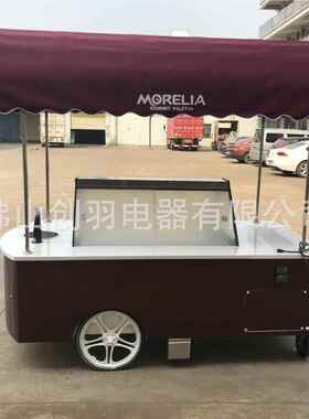 展动示雪糕冰棒冰激凌车 商用移式花车784风冷除无雾结霜冷冻冷