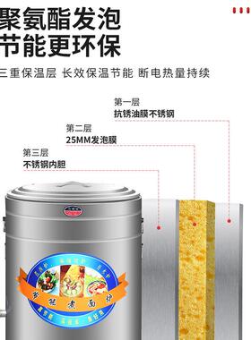 煮汤煮面炉面节炉不471锈钢麻辣烫炉粥桶汤桶商用电热燃气汤锅商