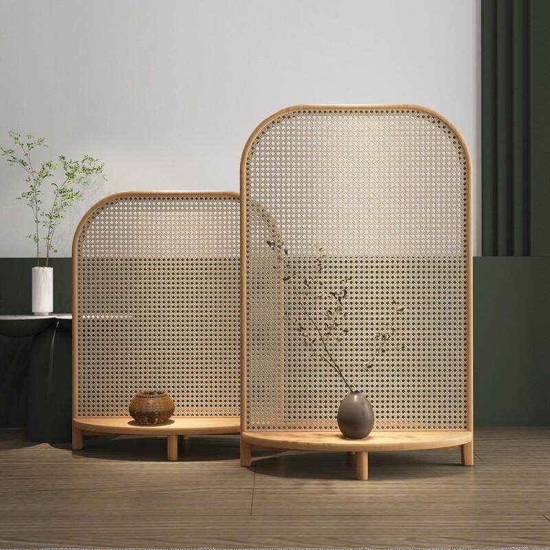 实木藤编中复古隔断玄关落地置物架客厅移动遮挡入户背景,淘宝优惠券,粉丝福利购,淘宝优惠卷