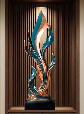 现代风生水起办公室装饰摆饰高端大气客厅玄关酒柜抽象工艺礼品摆