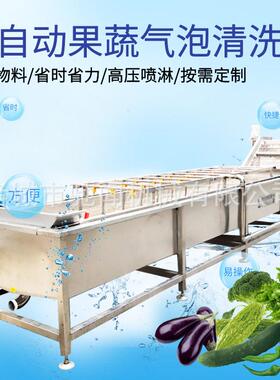 驰闻 多功能气泡清洗机 鼓泡式果蔬清洗设备 预制菜清洗加工流水