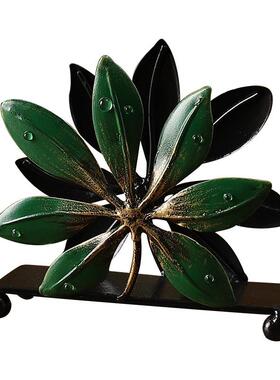 复古创意叶子纸巾架座家居酒店餐厅植物花卉抽纸架艺术装饰纸巾架