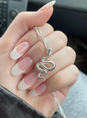 哥特蛇吊坠项炼为妇女不锈钢金P