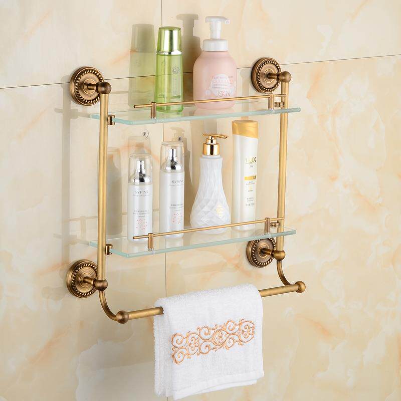 Sashuang Bathroom Copper Towel Rack Towel Rack European Antique Twist Towel Rack Antique Towel Ring Toilet Brush
