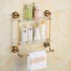 Sashuang Bathroom Copper Towel Rack Towel Rack European Antique Twist Towel Rack Antique Towel Ring Toilet Brush