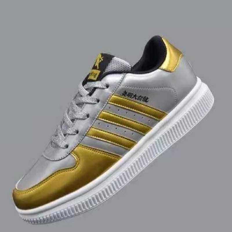 尧明大白毽鞋春秋低帮防滑毽球花毽休闲板鞋男女同款尧尧踢毽子鞋