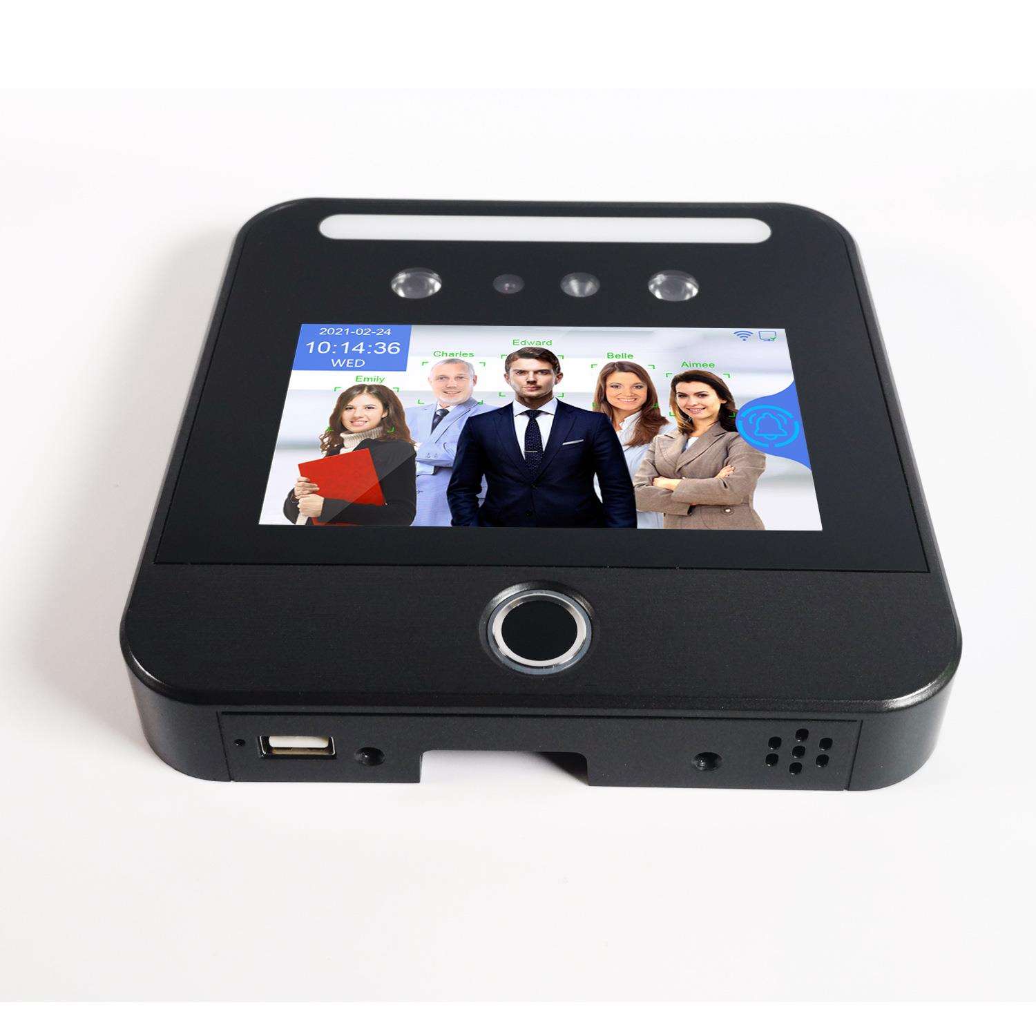 5-inch touch screen dynamic face recognition punch-in machine, fingerprint swipe card attendance and access control all-in-one machine