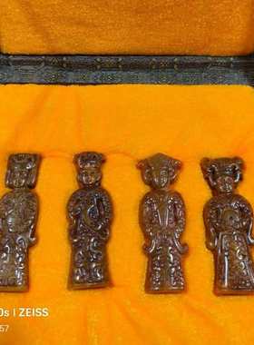 大量批发直播供货古玩仿古做旧工艺品岫玉雕刻龙凤龟瑞兽摆件套盒