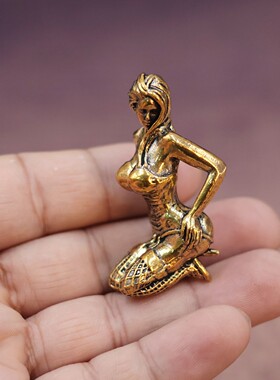 跨境热销黄铜跪姿女神性感美女模特摆件雕像工艺品桌面家居装饰品