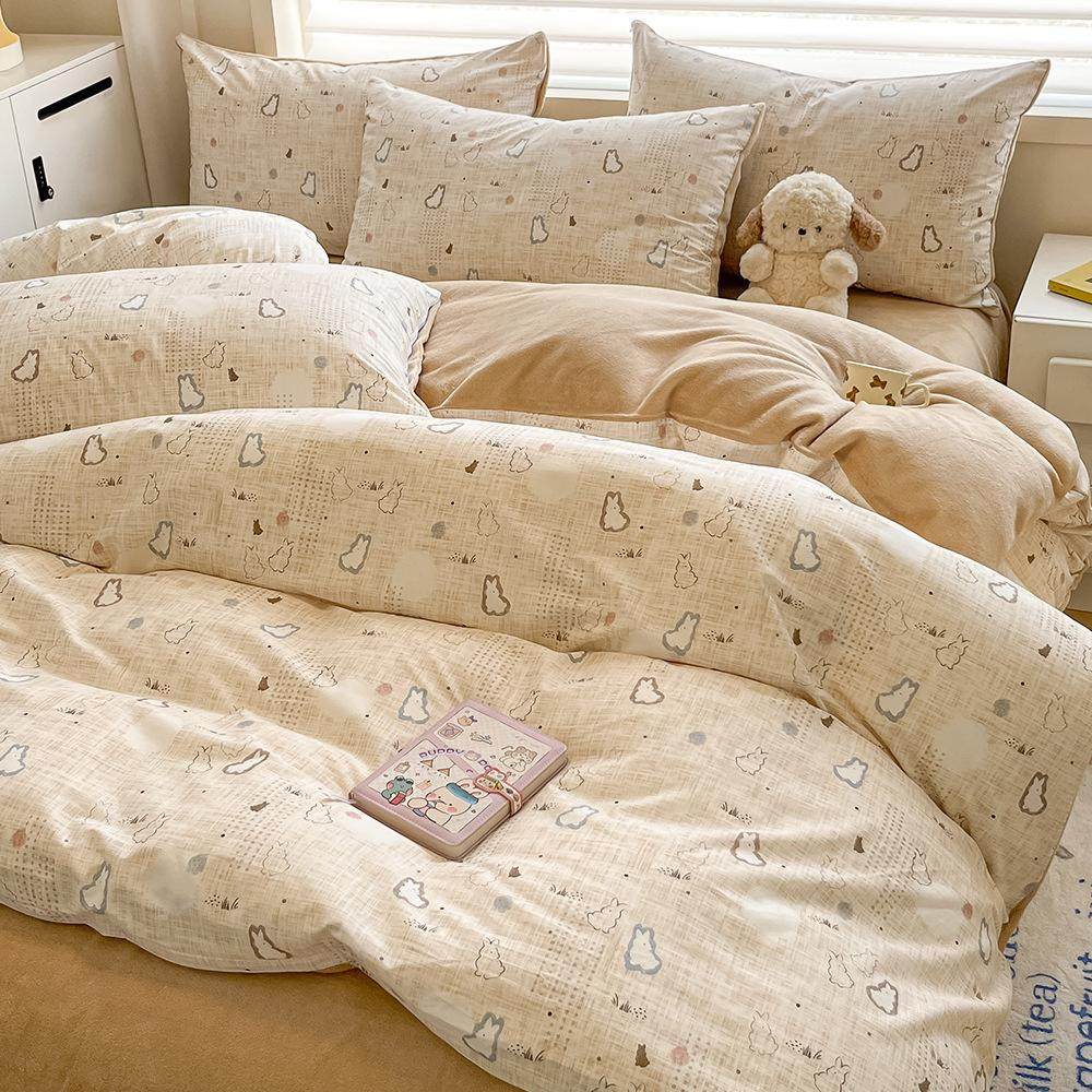 冬季保暖牛奶绒被套单件家用全棉被罩三件套单人珊瑚绒被套加绒,淘宝优惠券,粉丝福利购,淘宝优惠卷