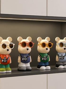 暴力熊存钱罐摆件客厅电视柜酒柜家居装饰品轻奢高档2024新款男孩