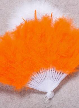 羽毛扇子厂家直销火鸡毛羽毛扇彩色羽毛扇舞蹈羽毛扇21片扇子