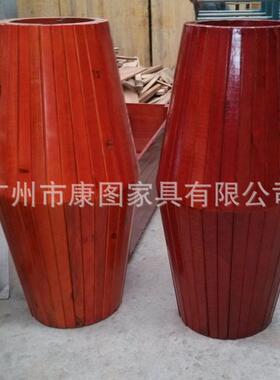 户外长方形花箱商业街绿化花架花箱户外花槽实木组合花盆花池
