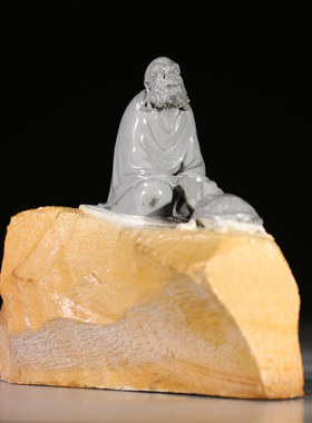 【正品秒杀】寿山巧色山秀园沉思达摩摆件摆设香插礼品P9399