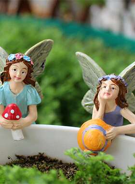 跨境新品花仙子挂件创意仙女花园小雕像家居庭院装饰品树脂工艺品