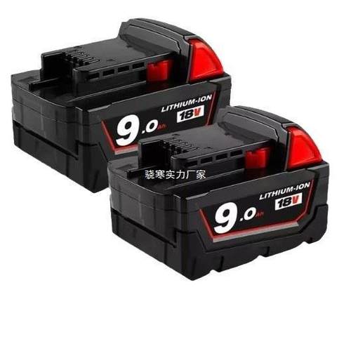 替换milwaukee M18 锂离子电池18v 5.0/6.0/9.0/12.0Ah可充电电池 - 图0