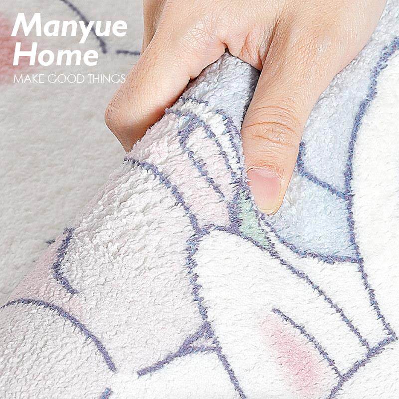 Manyuejia bedroom carpet bedside mat long cushion home children's room lamb velvet floor mat for sleeping and sitting