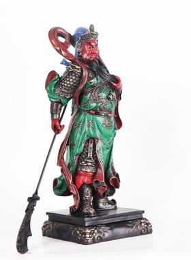 杨铜记 铜烧色关公 韦陀 关公摆件客厅办公室摆件