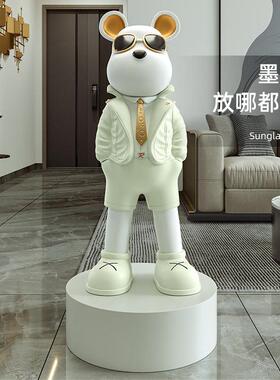 网红暴力熊客厅摆件高端大气上档次大号落地电视柜旁乔迁新居礼品