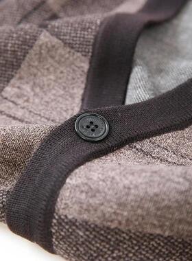 P 64827 Men's V-Neck Cardigan Vest 针织开衫